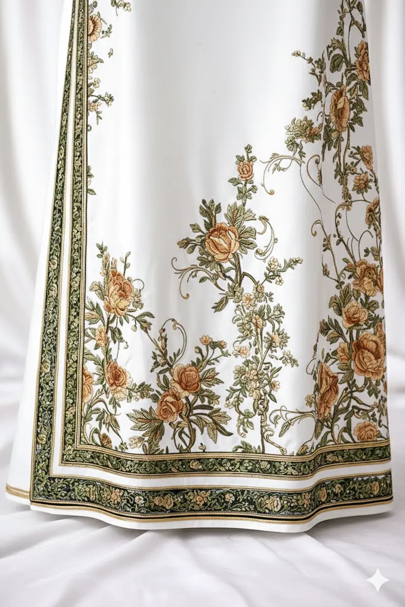 Mughal Inspired Intricate Floral Kameez - Image 4