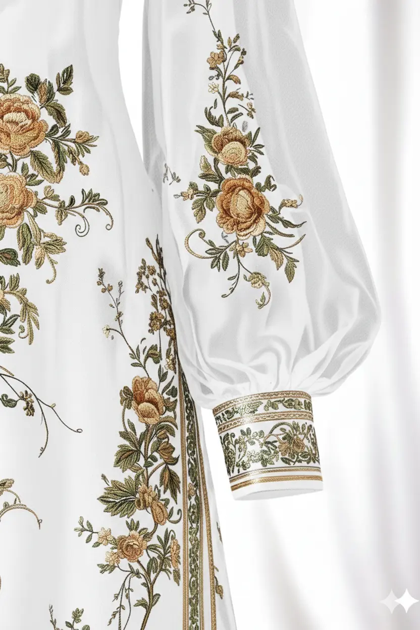 Mughal Inspired Intricate Floral Kameez - Image 2